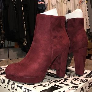 BRAND NEW MAROON SUEDE Wedge.